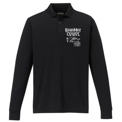 Bahamas Cruise Squad 2024 Bahamas Holiday Family Matching Performance Long Sleeve Polo