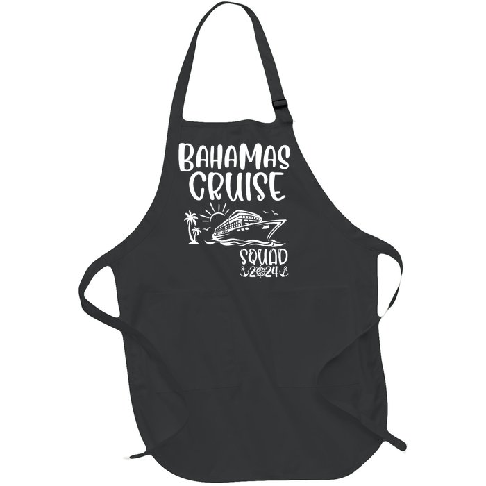 Bahamas Cruise Squad 2024 Bahamas Holiday Family Matching Full-Length Apron With Pockets