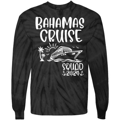 Bahamas Cruise Squad 2024 Bahamas Holiday Family Matching Tie-Dye Long Sleeve Shirt