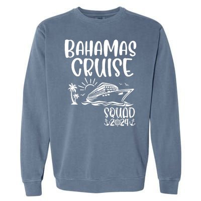 Bahamas Cruise Squad 2024 Bahamas Holiday Family Matching Garment-Dyed Sweatshirt