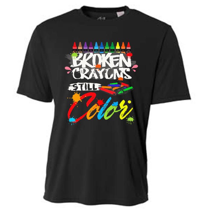 Broken Crayons Still Color Mental Health Awareness Cooling Performance Crew T-Shirt