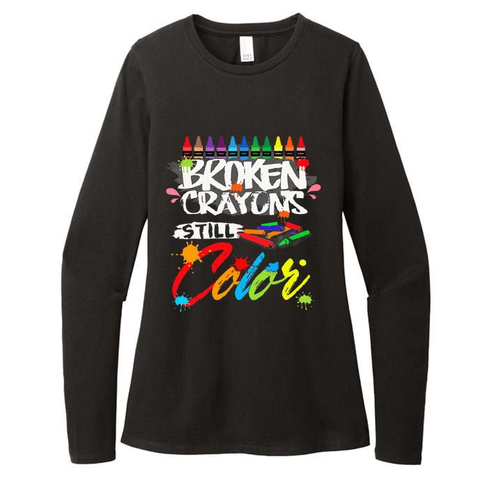 Broken Crayons Still Color Mental Health Awareness Womens CVC Long Sleeve Shirt