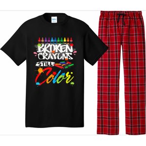 Broken Crayons Still Color Mental Health Awareness Pajama Set