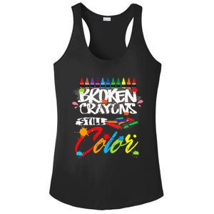 Broken Crayons Still Color Mental Health Awareness Ladies PosiCharge Competitor Racerback Tank