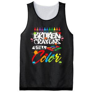 Broken Crayons Still Color Mental Health Awareness Mesh Reversible Basketball Jersey Tank