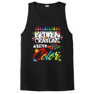 Broken Crayons Still Color Mental Health Awareness PosiCharge Competitor Tank