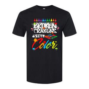 Broken Crayons Still Color Mental Health Awareness Softstyle CVC T-Shirt