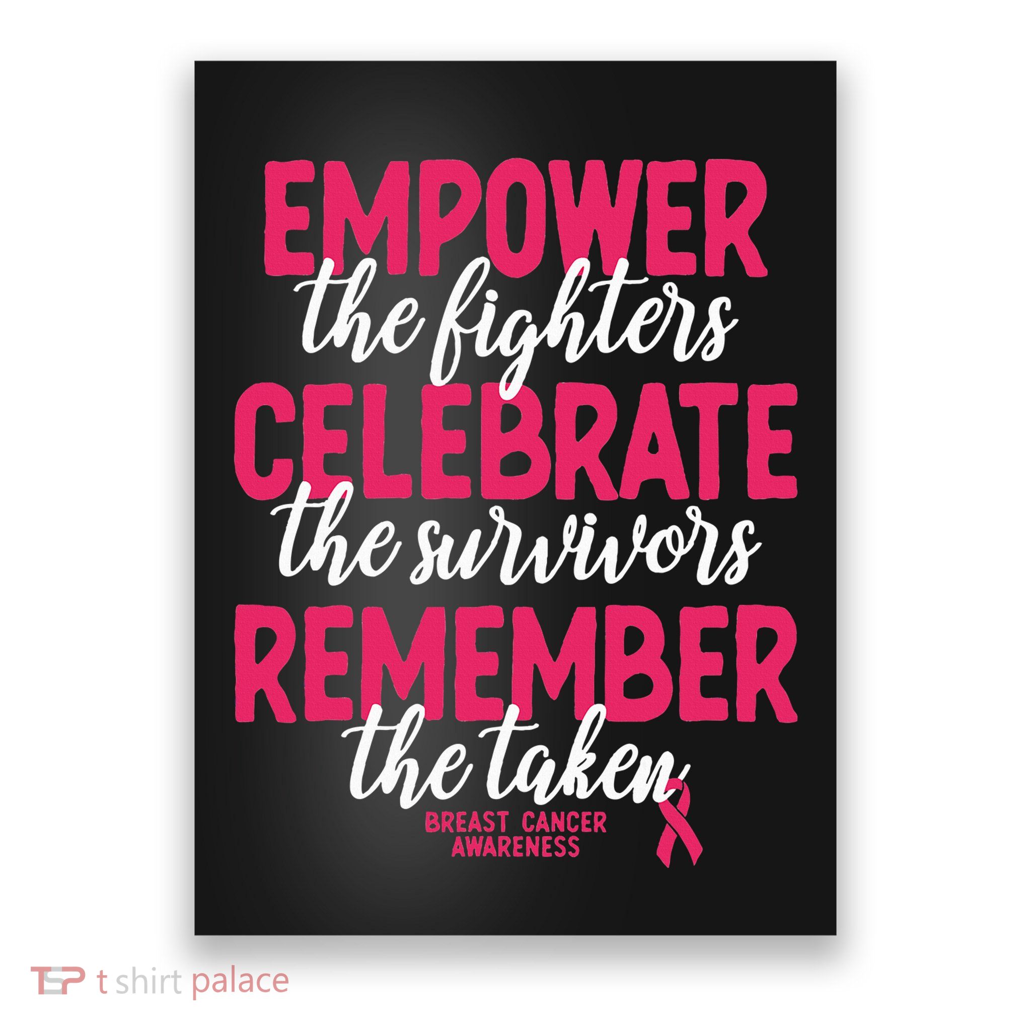 Breast Cancer Support Pink Ribbon Breast Cancer Awareness Poster