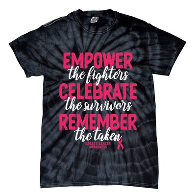 Breast Cancer Support Pink Ribbon Breast Cancer Awareness Tie-Dye T-Shirt