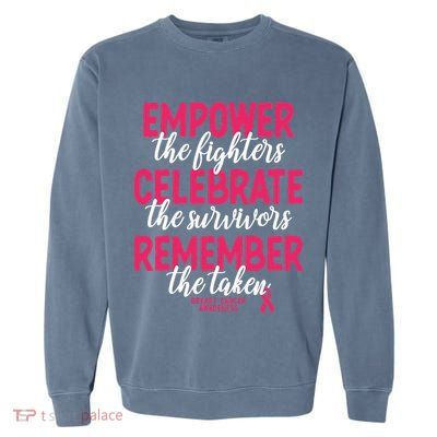 Breast Cancer Support Pink Ribbon Breast Cancer Awareness Garment-Dyed Sweatshirt