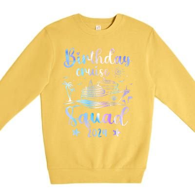 Birthday Cruise Squad 2024 Cruising Party Cruise Birthday Premium Crewneck Sweatshirt