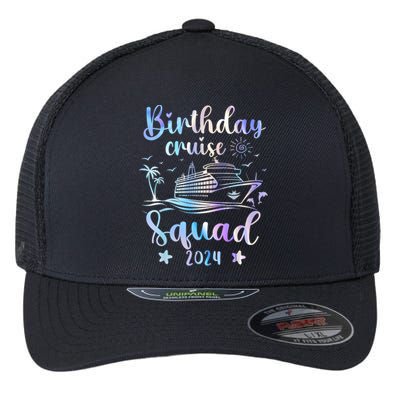 Birthday Cruise Squad 2024 Cruising Party Cruise Birthday Flexfit Unipanel Trucker Cap