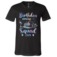 Birthday Cruise Squad 2024 Cruising Party Cruise Birthday V-Neck T-Shirt