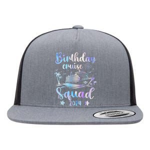 Birthday Cruise Squad 2024 Cruising Party Cruise Birthday Flat Bill Trucker Hat