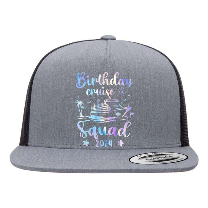 Birthday Cruise Squad 2024 Cruising Party Cruise Birthday Flat Bill Trucker Hat