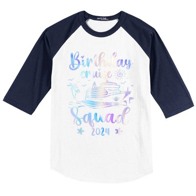 Birthday Cruise Squad 2024 Cruising Party Cruise Birthday Baseball Sleeve Shirt