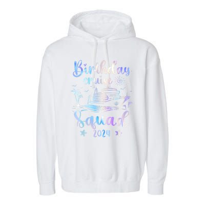 Birthday Cruise Squad 2024 Cruising Party Cruise Birthday Garment-Dyed Fleece Hoodie