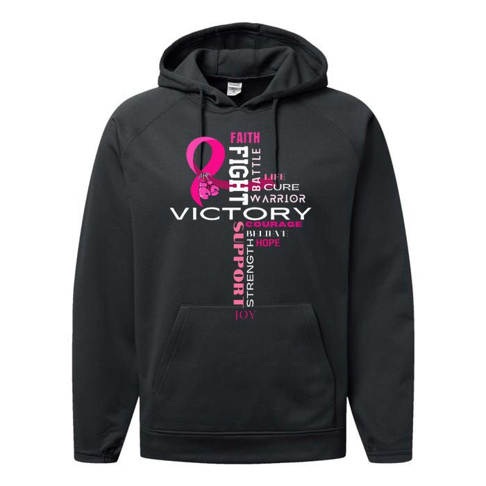 Breast Cancer Survivor Fighter Performance Fleece Hoodie