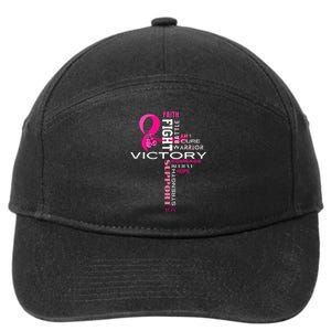 Breast Cancer Survivor Fighter 7-Panel Snapback Hat