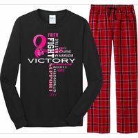 Breast Cancer Survivor Fighter Long Sleeve Pajama Set