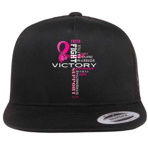 Breast Cancer Survivor Fighter Flat Bill Trucker Hat