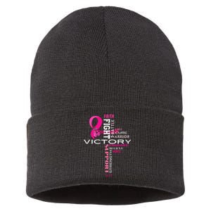 Breast Cancer Survivor Fighter Sustainable Knit Beanie