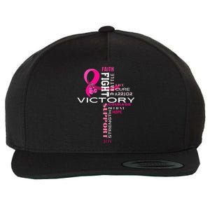 Breast Cancer Survivor Fighter Wool Snapback Cap