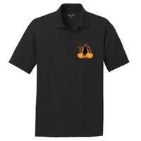 Black Cat Santa Hat Happy Hallothanksmas Pumpkin Season PosiCharge RacerMesh Polo