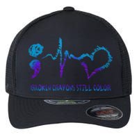 Broken Crayons Still Color Suicide Prevention Awareness Flexfit Unipanel Trucker Cap