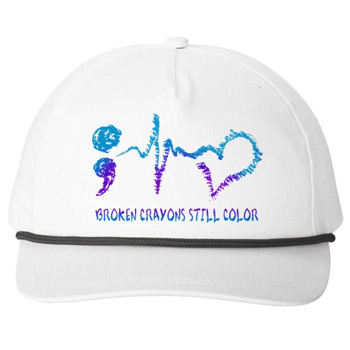 Broken Crayons Still Color Suicide Prevention Awareness Snapback Five-Panel Rope Hat