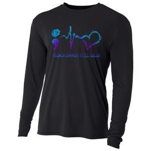 Broken Crayons Still Color Suicide Prevention Awareness Cooling Performance Long Sleeve Crew