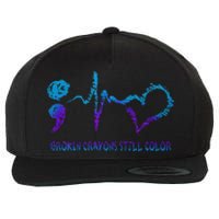 Broken Crayons Still Color Suicide Prevention Awareness Wool Snapback Cap