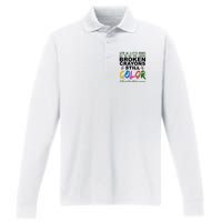 Broken Crayons Still Color Mental Health Awareness Performance Long Sleeve Polo