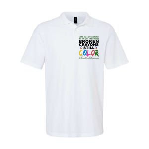 Broken Crayons Still Color Mental Health Awareness Softstyle Adult Sport Polo