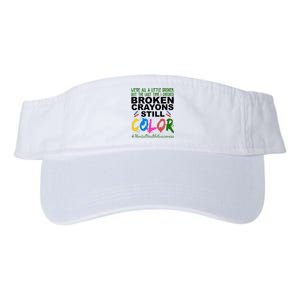 Broken Crayons Still Color Mental Health Awareness Valucap Bio-Washed Visor