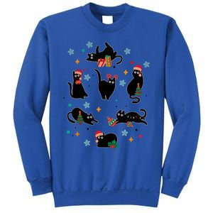 Black Cat Santa Ugly Christmas Xmas Cool Gift Sweatshirt