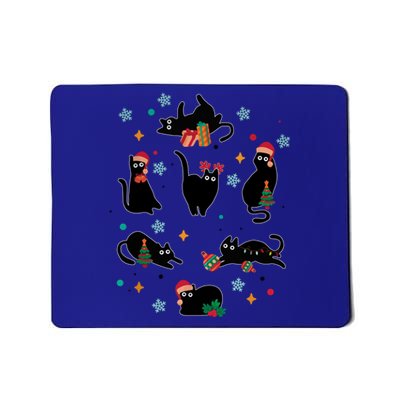 Black Cat Santa Ugly Christmas Xmas Cool Gift Mousepad