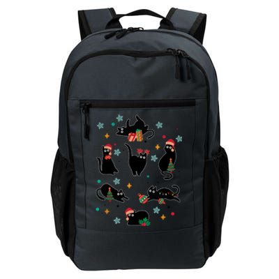 Black Cat Santa Ugly Christmas Xmas Cool Gift Daily Commute Backpack