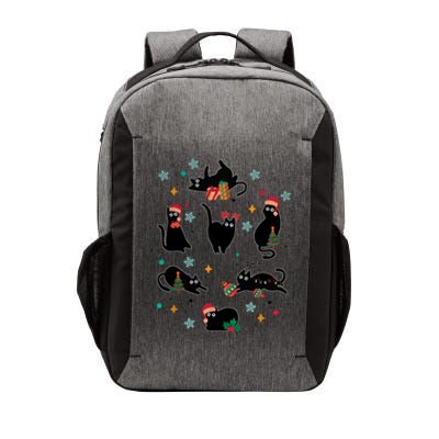 Black Cat Santa Ugly Christmas Xmas Cool Gift Vector Backpack