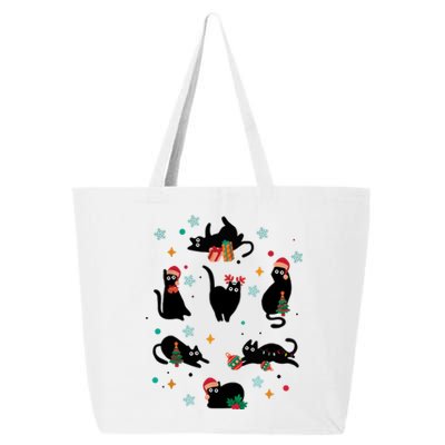 Black Cat Santa Ugly Christmas Xmas Cool Gift 25L Jumbo Tote