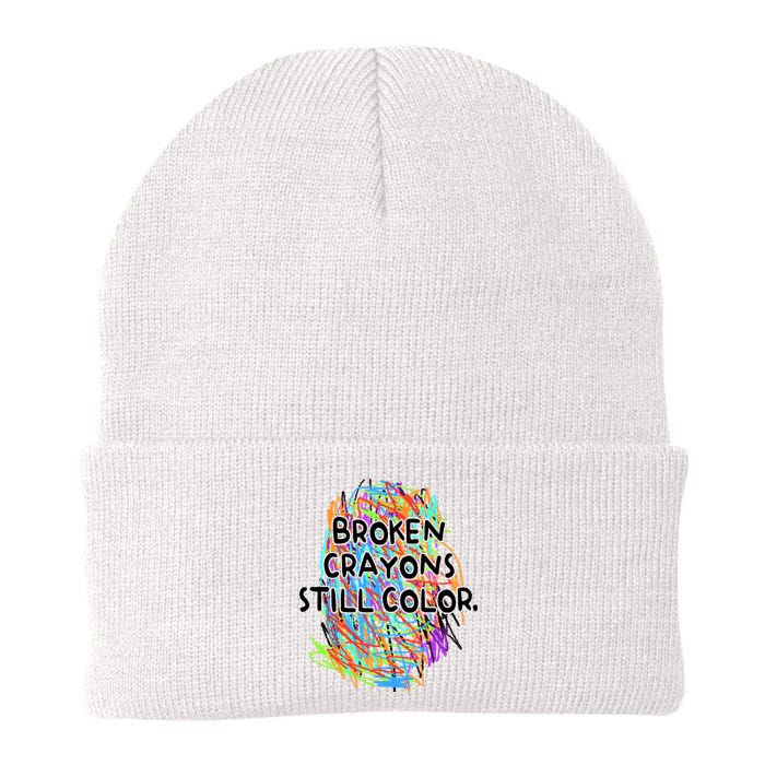 Broken Crayons Still Color Mental Health Awareness Supporter Knit Cap Winter Beanie