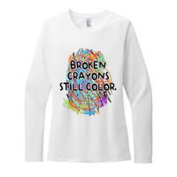 Broken Crayons Still Color Mental Health Awareness Supporter Womens CVC Long Sleeve Shirt