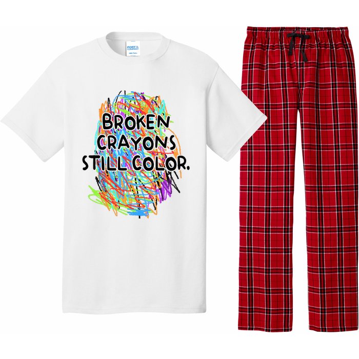 Broken Crayons Still Color Mental Health Awareness Supporter Pajama Set