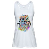 Broken Crayons Still Color Mental Health Awareness Supporter Ladies Essential Flowy Tank