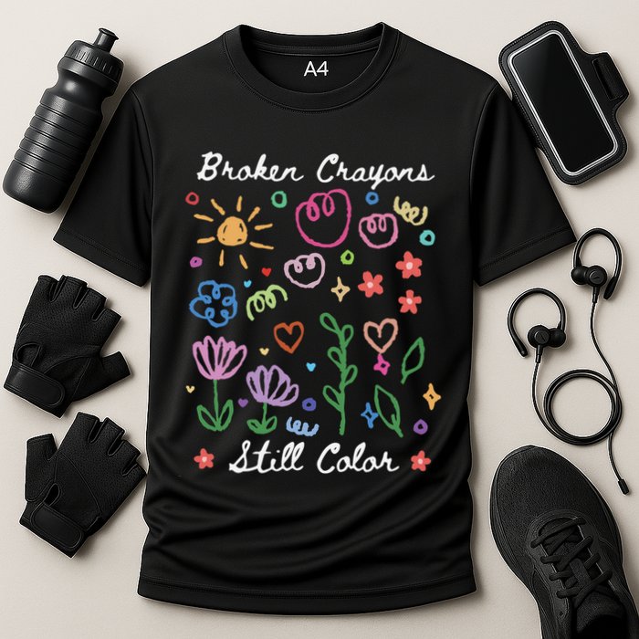 Broken Crayons Still Color Suicide Prevention Semicolon Performance Shirt
