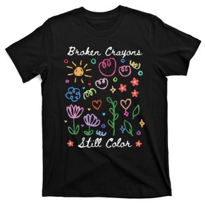 Broken Crayons Still Color Suicide Prevention Semicolon T-Shirt