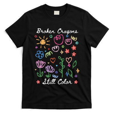 Broken Crayons Still Color Suicide Prevention Semicolon T-Shirt
