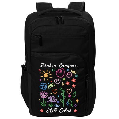 Broken Crayons Still Color Suicide Prevention Semicolon Impact Tech Backpack