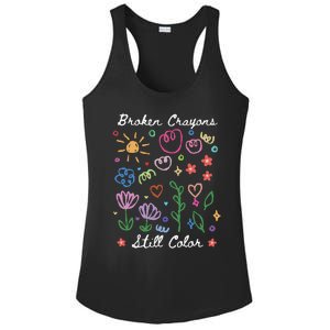 Broken Crayons Still Color Suicide Prevention Semicolon Ladies PosiCharge Competitor Racerback Tank