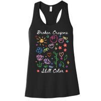 Broken Crayons Still Color Suicide Prevention Semicolon Women's Racerback Tank